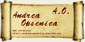 Andrea Opsenica vizit kartica